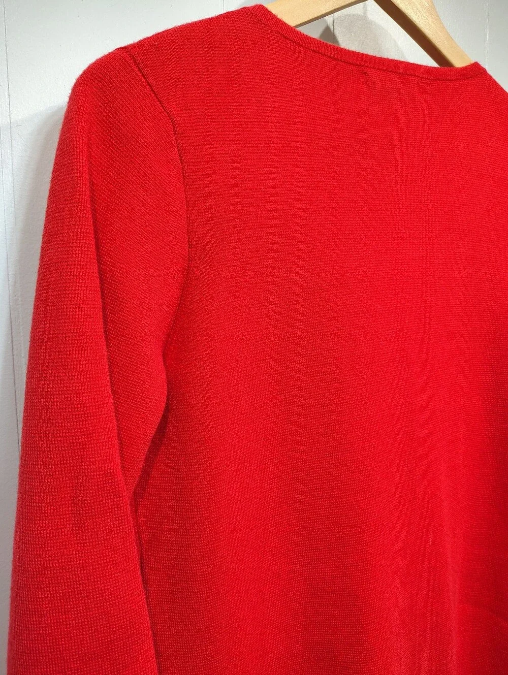 J.Crew Juliette Collarless Sweater Blazer XS Red Open Front Coatigan Gnome